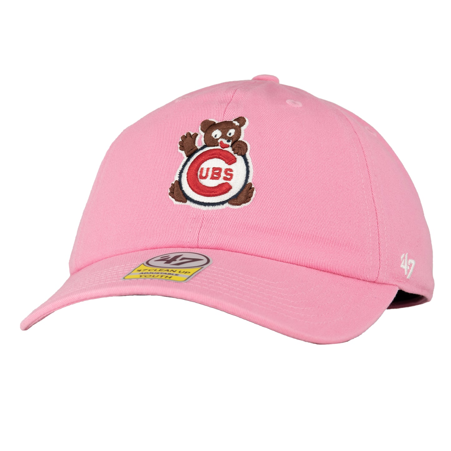 Chicago Cubs Pink Youth Waving Bear '47 Clean Up Hat