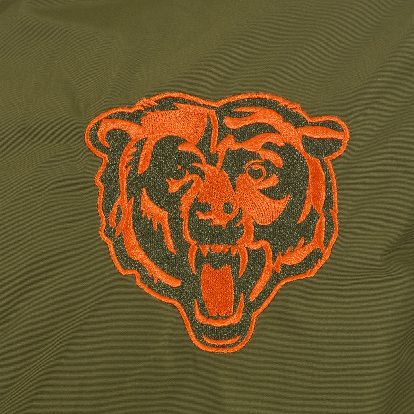 Chicago Bears Olive Army Nylon Jacket