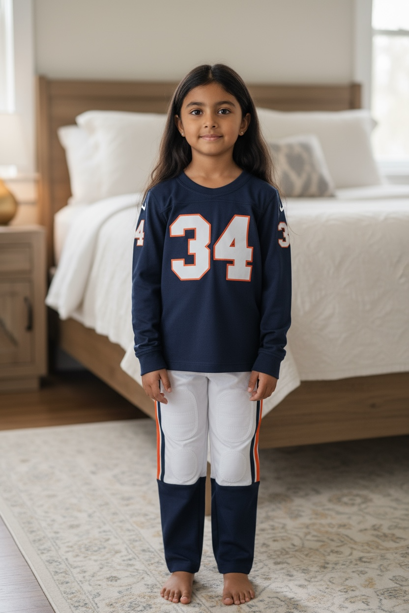 Chicago Bears Payton 34 Long Sleeve Pajamas