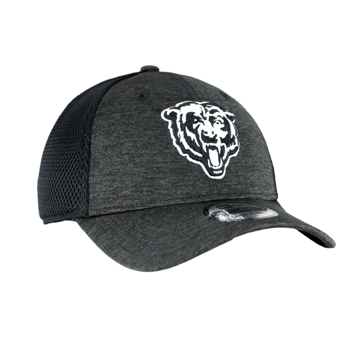 Chicago Bears New Era Marled Black Neo Angry Bear Face Flex Fit Hat