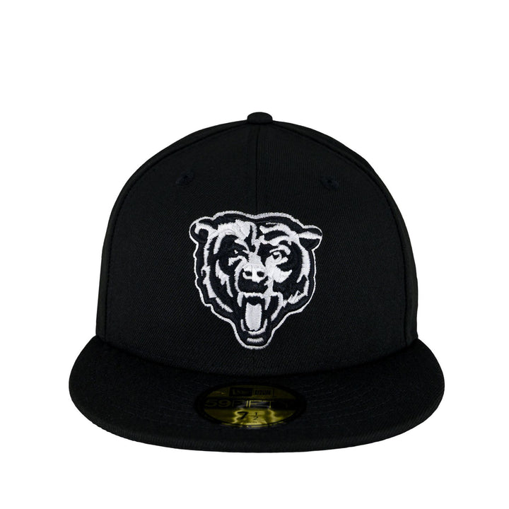 Chicago Bears Black 59Fifty Flatbill Hat with Bear Face Logo by New Er -  Clark Street Sports