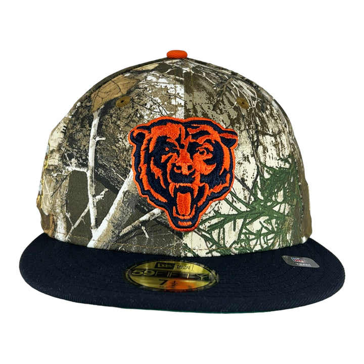 Men's New Era Black Chicago Bears Super Bowl Patch 59FIFTY Fitted Hat