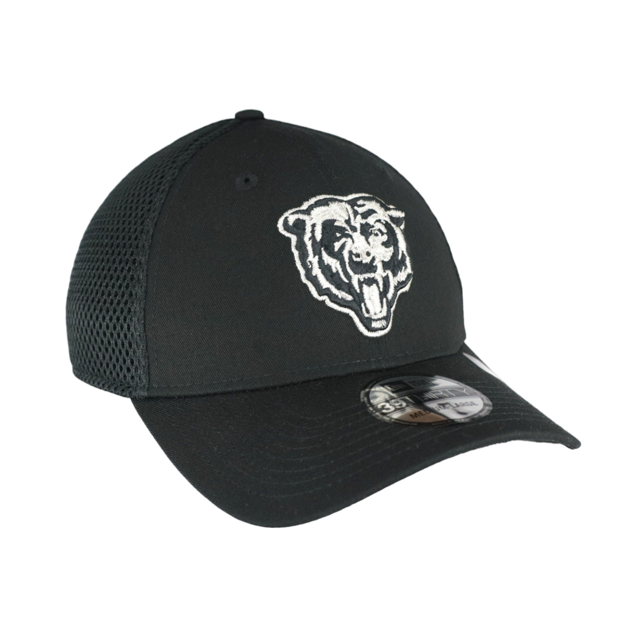 Chicago Bears New Era Bear Black Neo 39THIRTY Flex Fit Hat