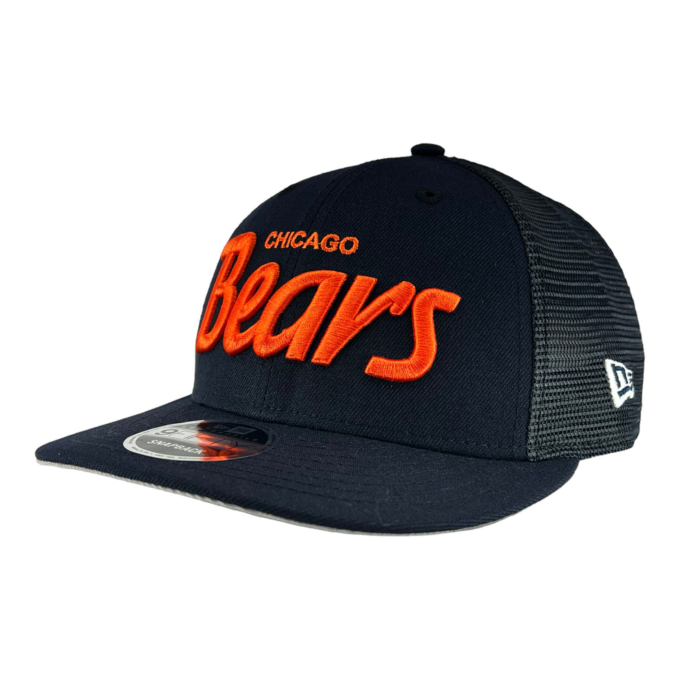 Chicago Bears Navy Script New Era Low Profile 9FIFTY Snapback Hat ...