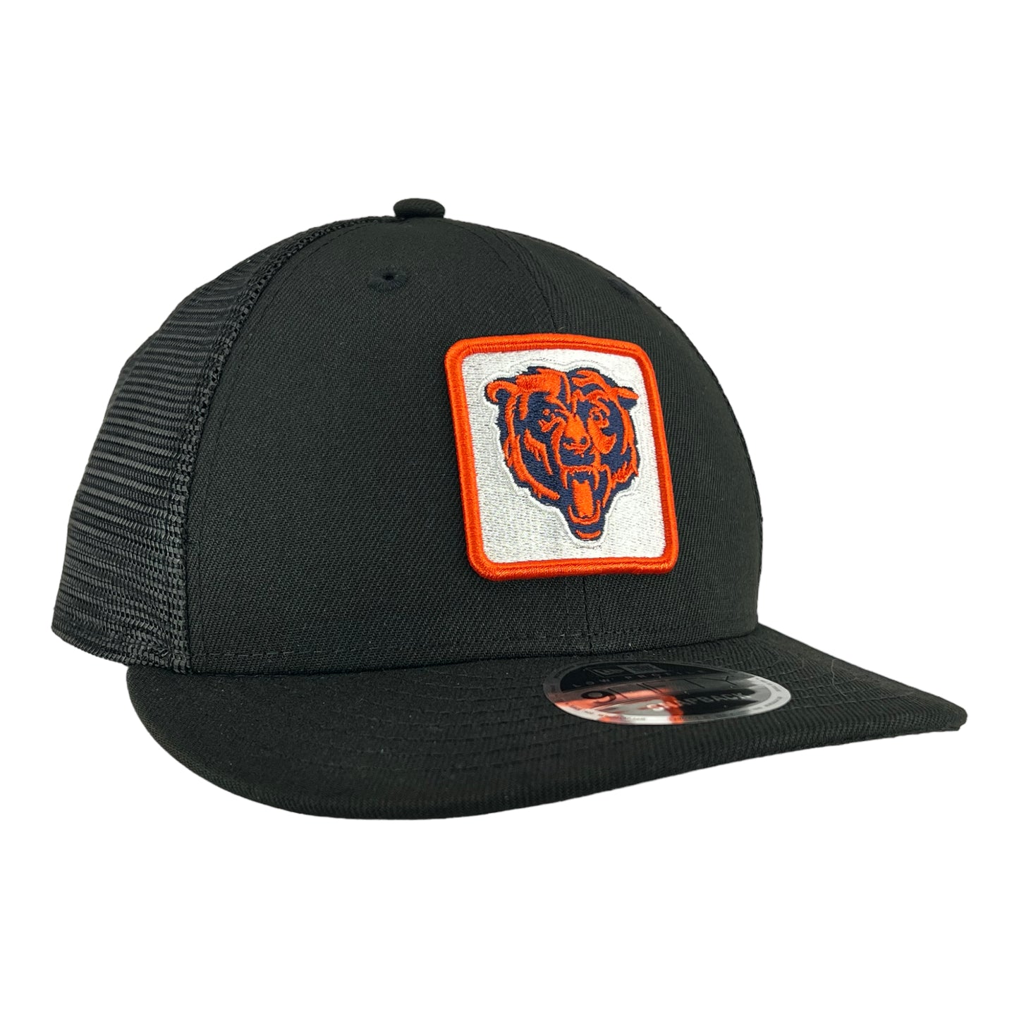 Chicago Bears Black Mesh Bear Patch New Era Low Profile 9FIFTY Snapback Hat