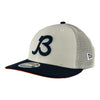 Chicago Bears Stone/Navy Mesh Back B Script New Era Low Profile 9FIFTY Snapback Hat