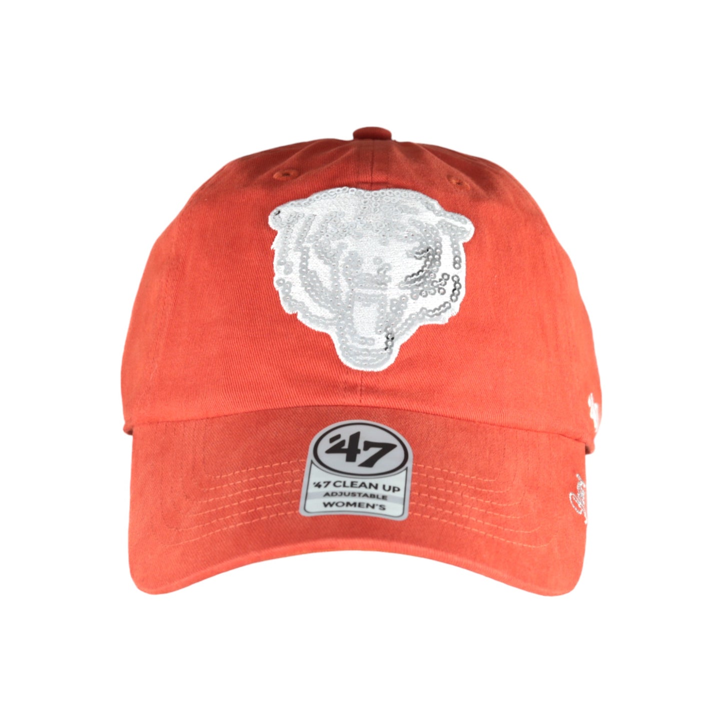 Chicago Bears Orange Sparkle '47 Clean Up Adjustable Hat