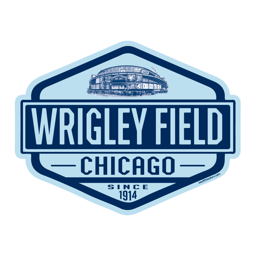 Wrigley Field Light Blue Stadium Sticker