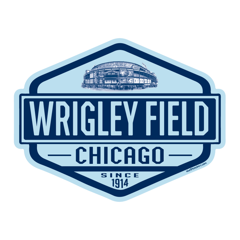 Wrigley Field Light Blue Stadium Sticker