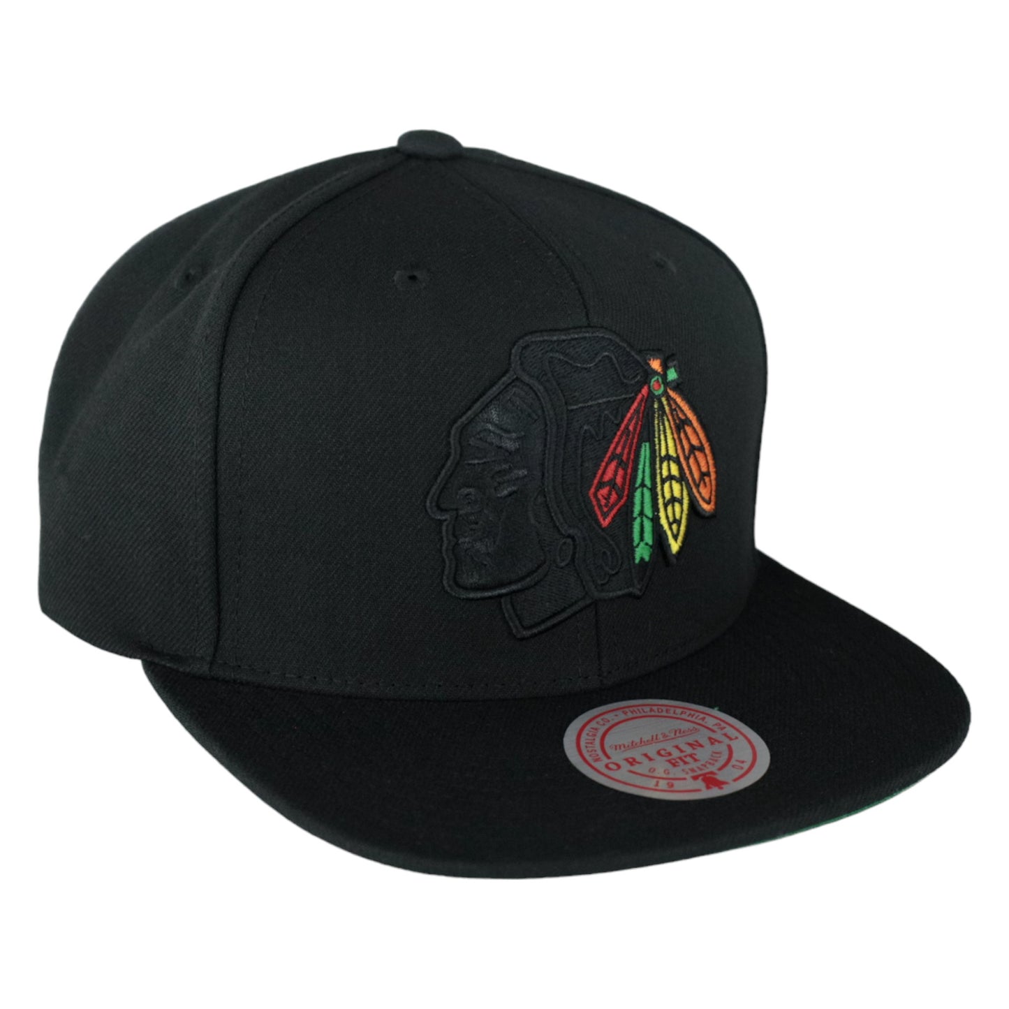 Chicago Blackhawks Blackout Mitchell & Ness Snapback Hat