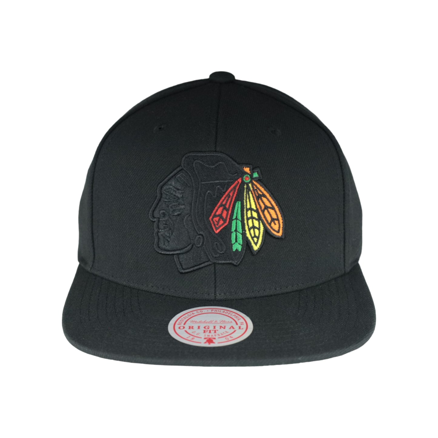 Chicago Blackhawks Blackout Mitchell & Ness Snapback Hat