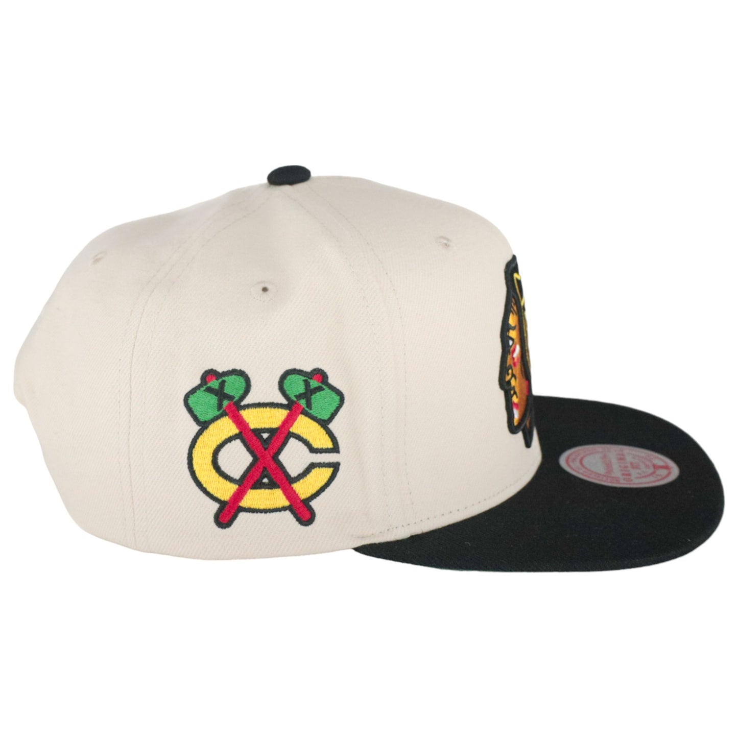 Chicago Blackhawks Cream Mitchell & Ness Snapback Hat