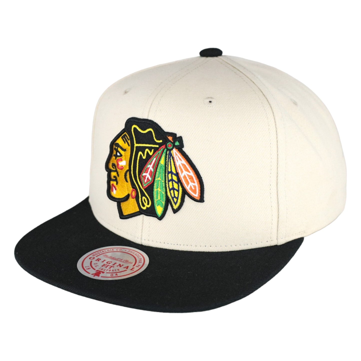 Chicago Blackhawks Cream Mitchell & Ness Snapback Hat