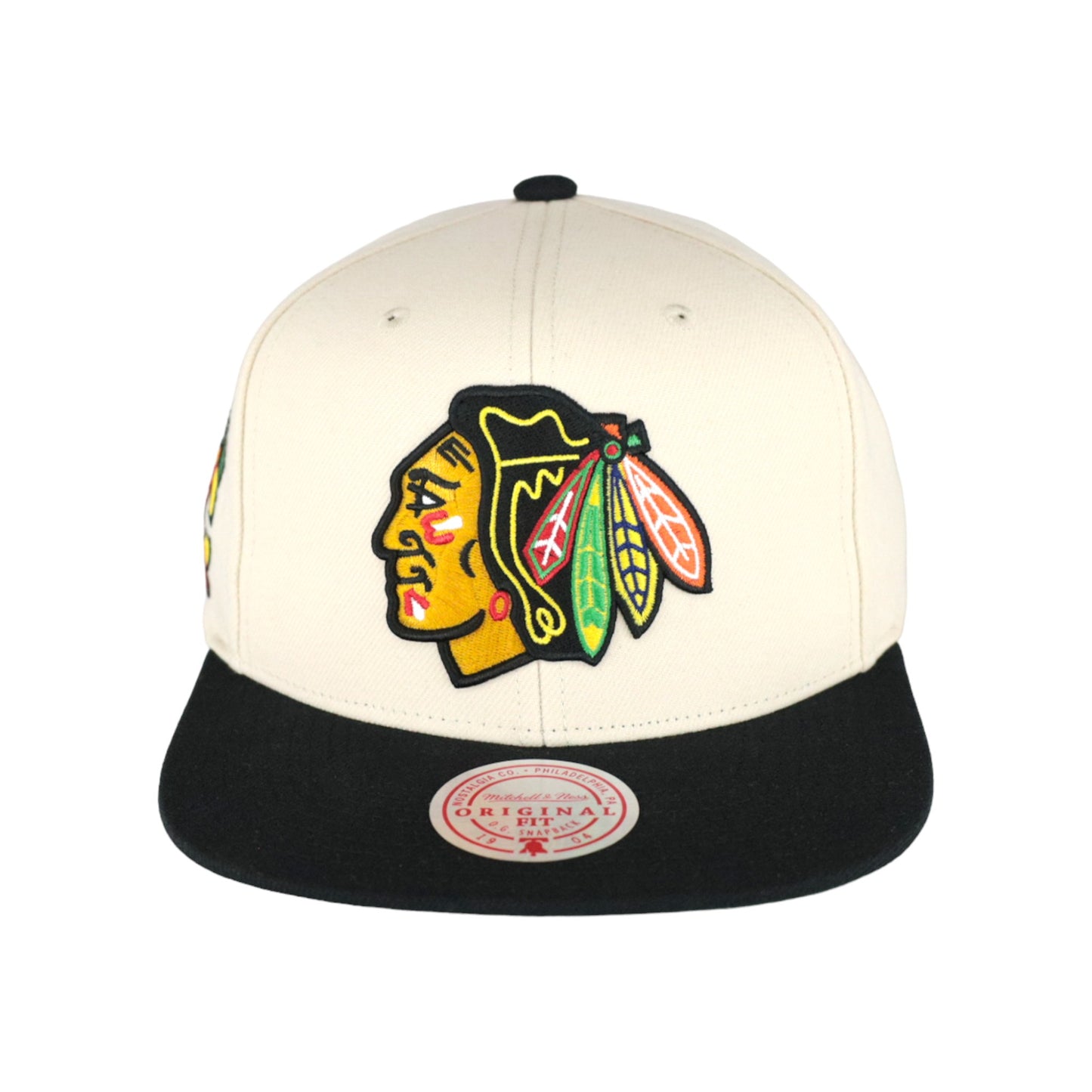 Chicago Blackhawks Cream Mitchell & Ness Snapback Hat