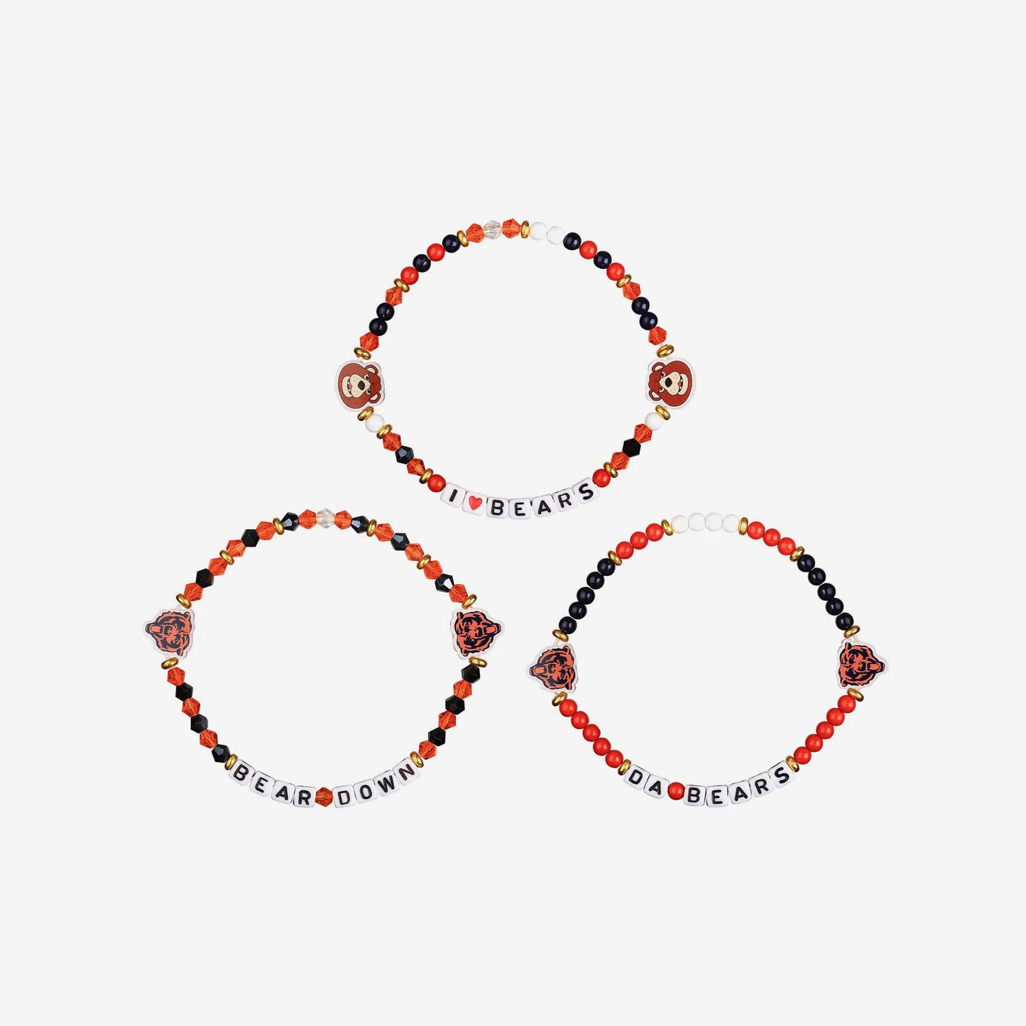 Chicago Bears 3 Pack Friendship Bracelets