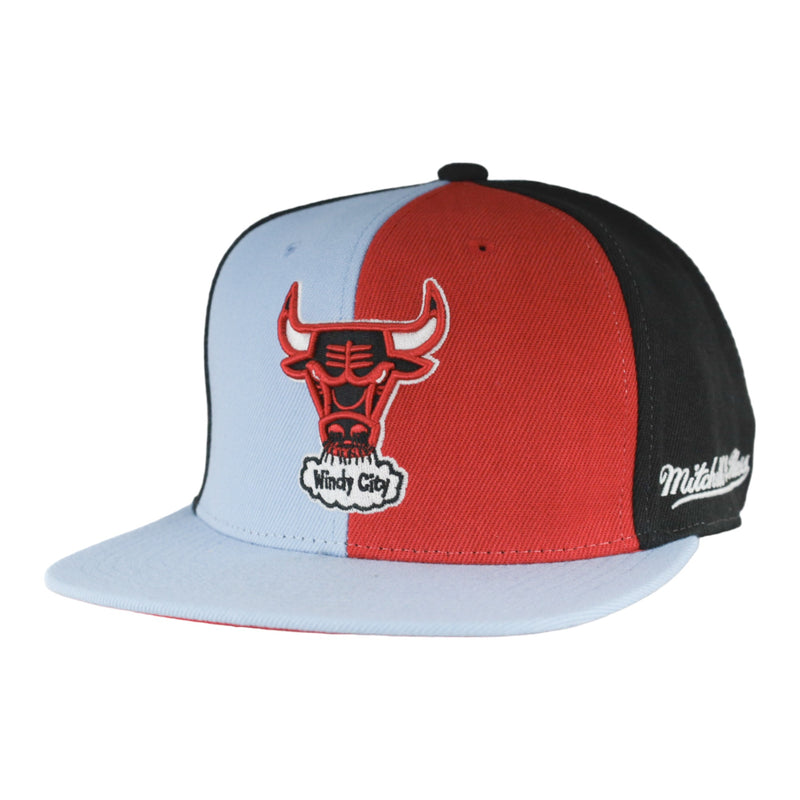 Chicago Bulls Tri-Color Windy City Mitchell & Ness Fitted Hat