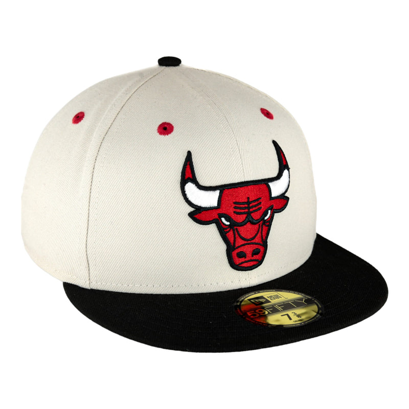 Chicago Bulls Cream/Black New Era 59FIFTY Fitted Hat