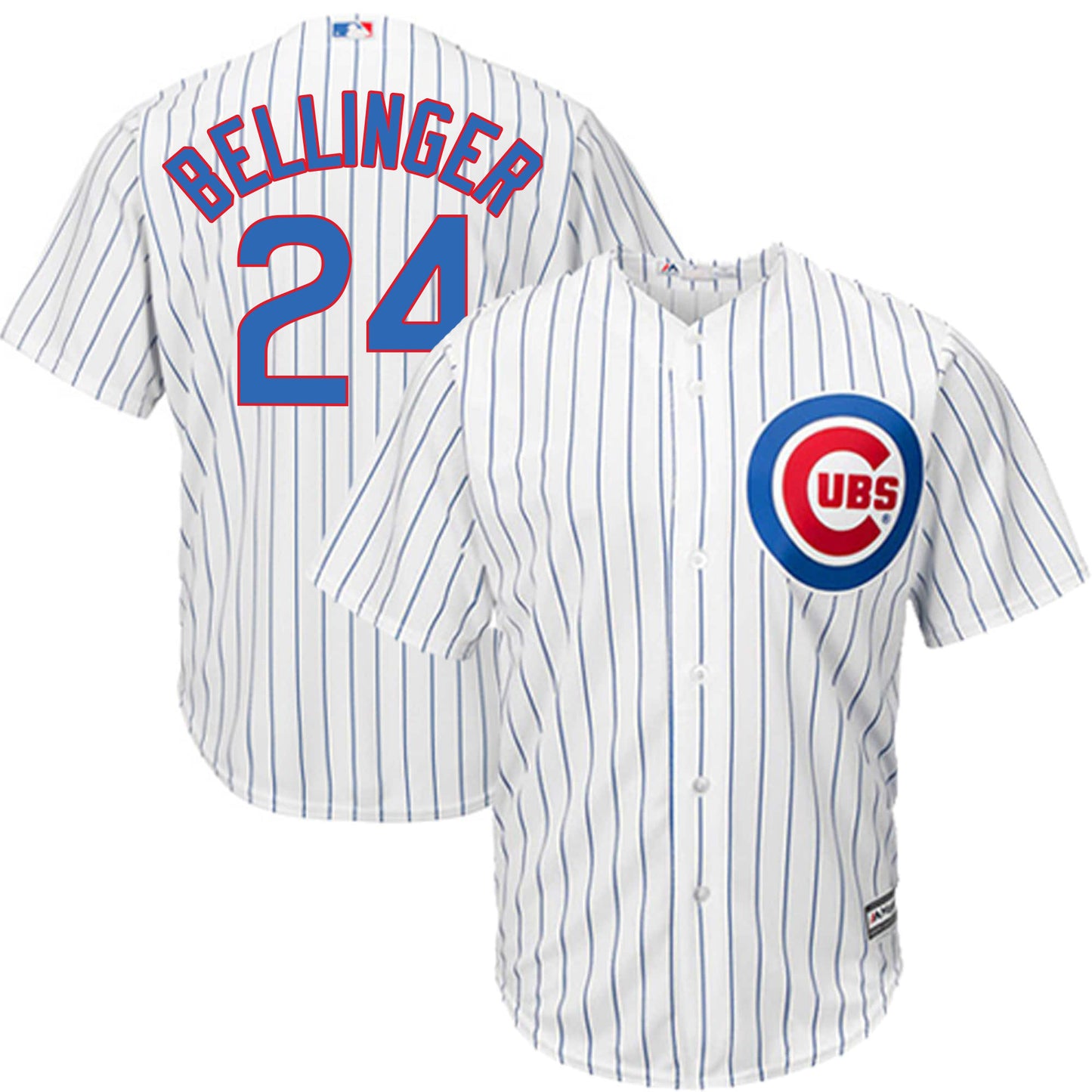 Cody Bellinger Chicago Cubs Majestic Home Pinstripe Men's Replica Jersey