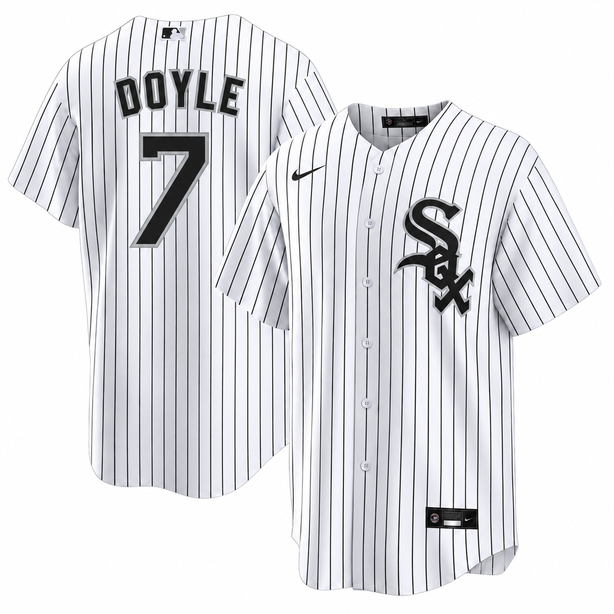 Brenton Doyle #7 Chicago White Sox Nike Men's Home White Pinstripe Jersey