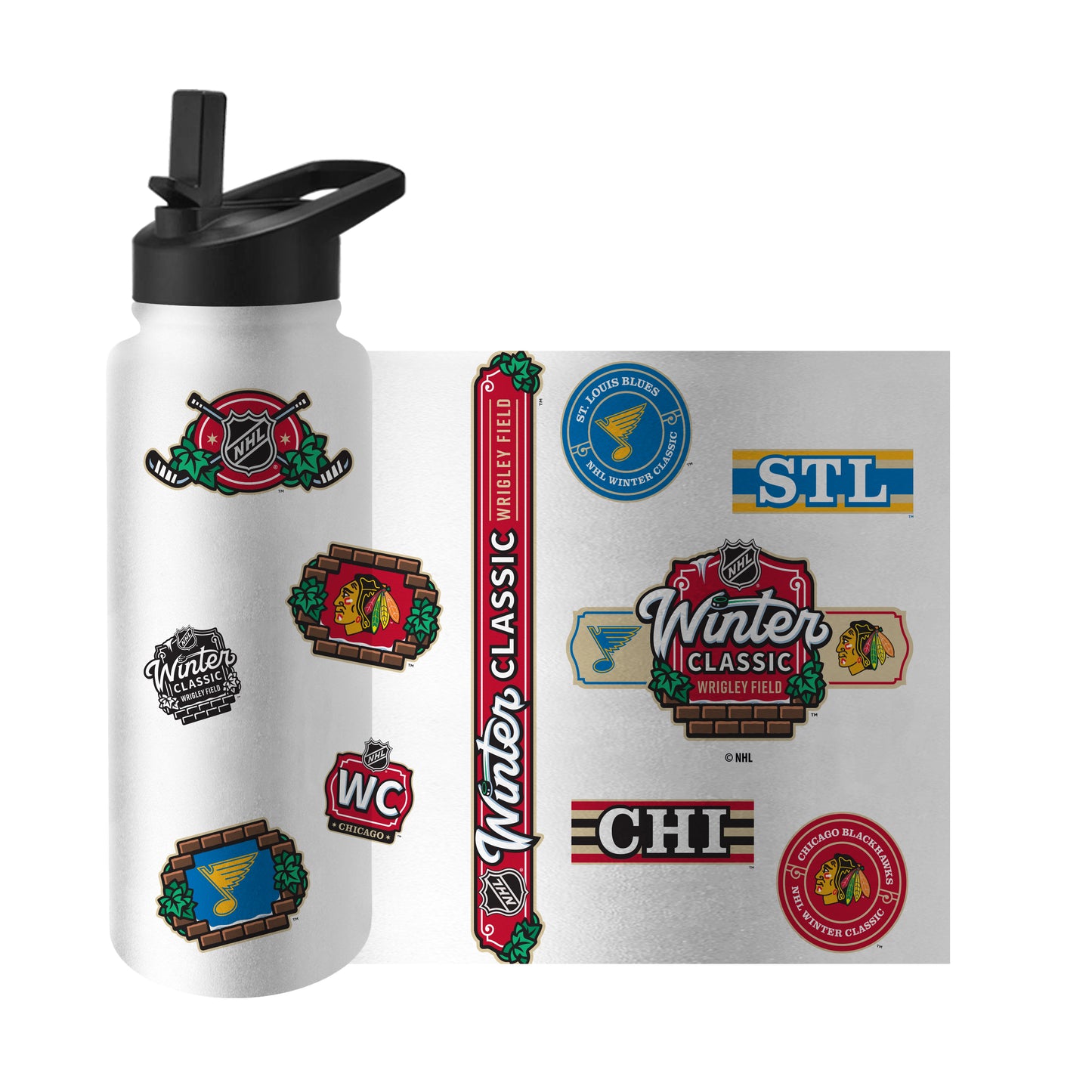 Chicago Blackhawks 2025 Winter Classic 34oz. Quencher Bottle