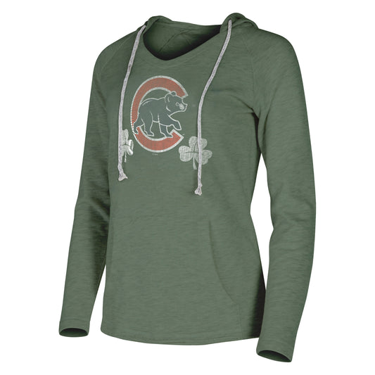 Chicago Cubs Green Ladies Mainstream Shamrock Hoodie