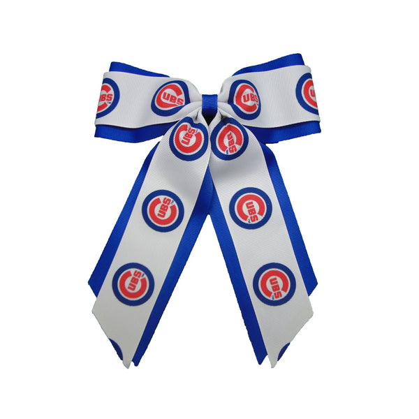 Chicago Cubs Women's Pinstripe Vigor Reel V-Neck Tee - Clark Street Sports