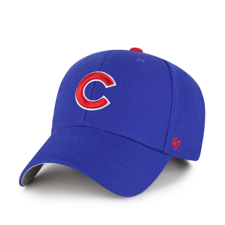 Chicago Cubs Logo Red 47' MVP Adjustable Hat - Youth - Clark Street Sports