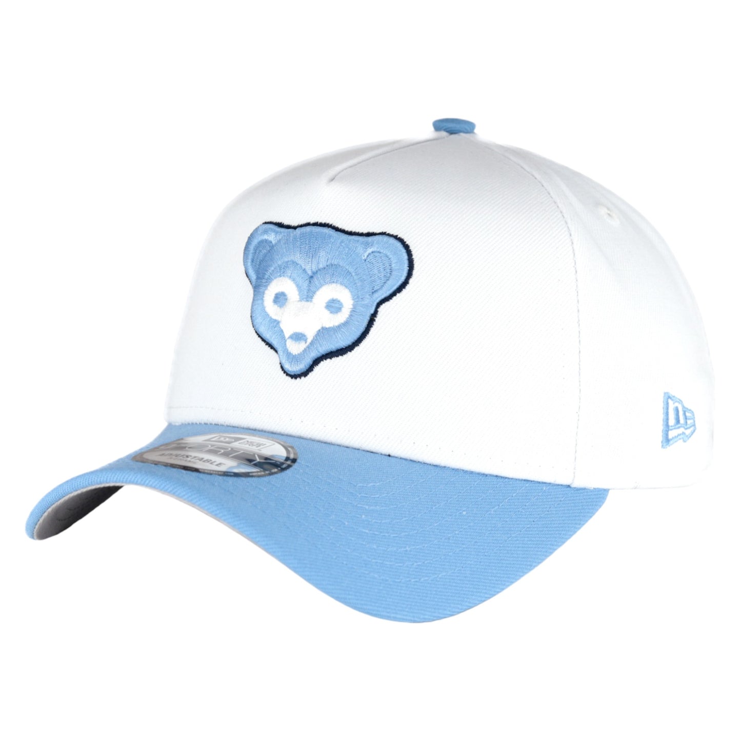 Chicago Cubs New Era 9FORTY A-Frame White/Sky Blue Adjustable Hat