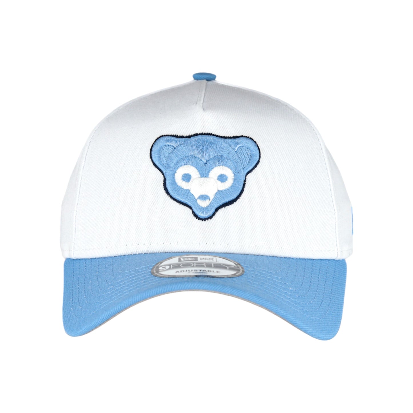 Chicago Cubs New Era 9FORTY A-Frame White/Sky Blue Adjustable Hat