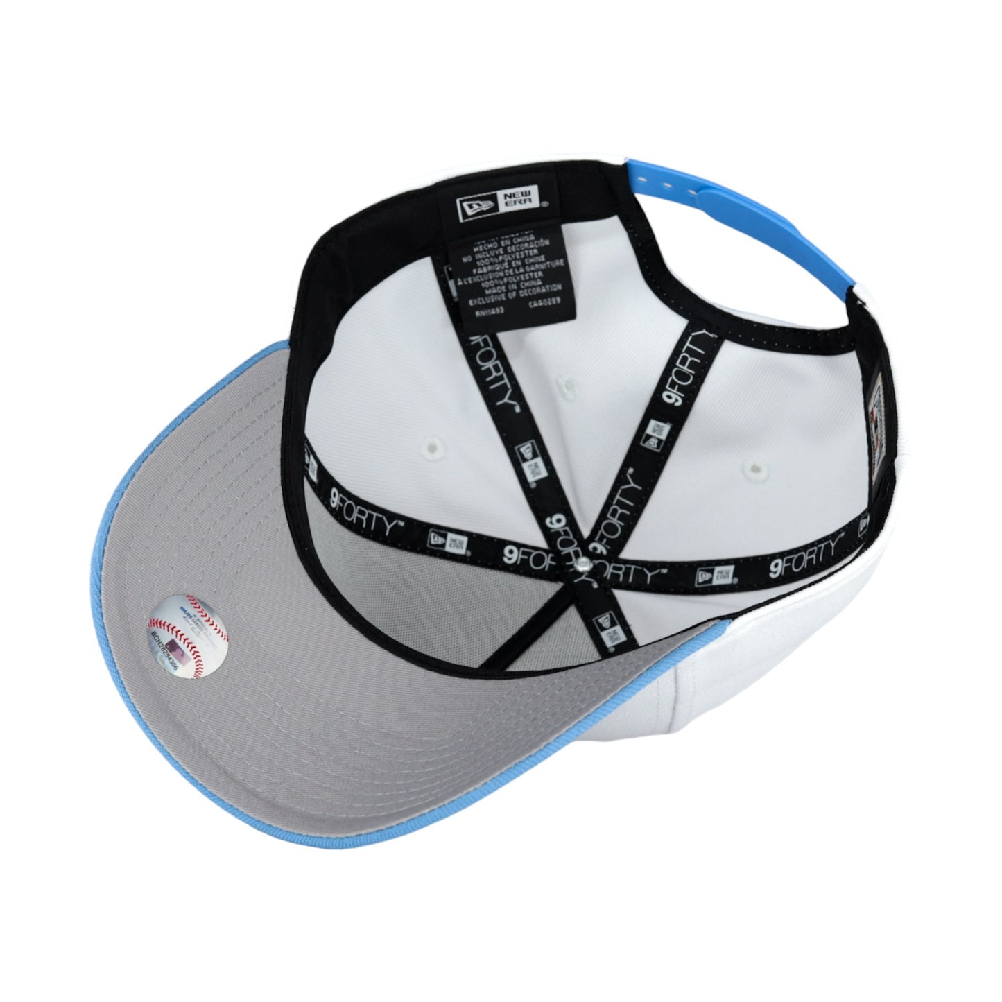 Chicago Cubs New Era 9FORTY A-Frame White/Sky Blue Adjustable Hat
