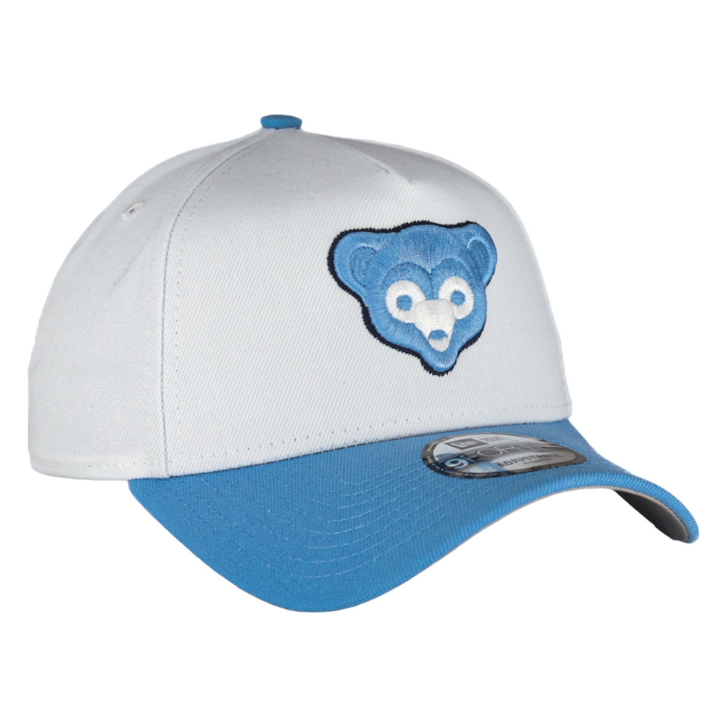 Chicago Cubs New Era 9FORTY A-Frame White/Sky Blue Adjustable Hat