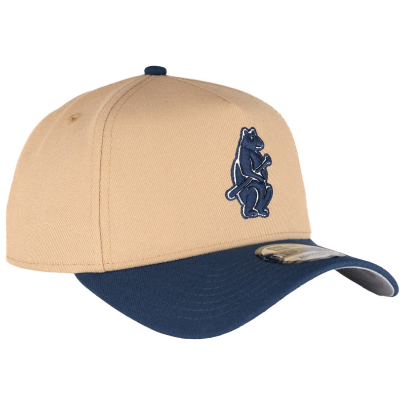 Chicago Cubs New Era 9FORTY A-Frame Camel/Navy 1914 Adjustable Hat