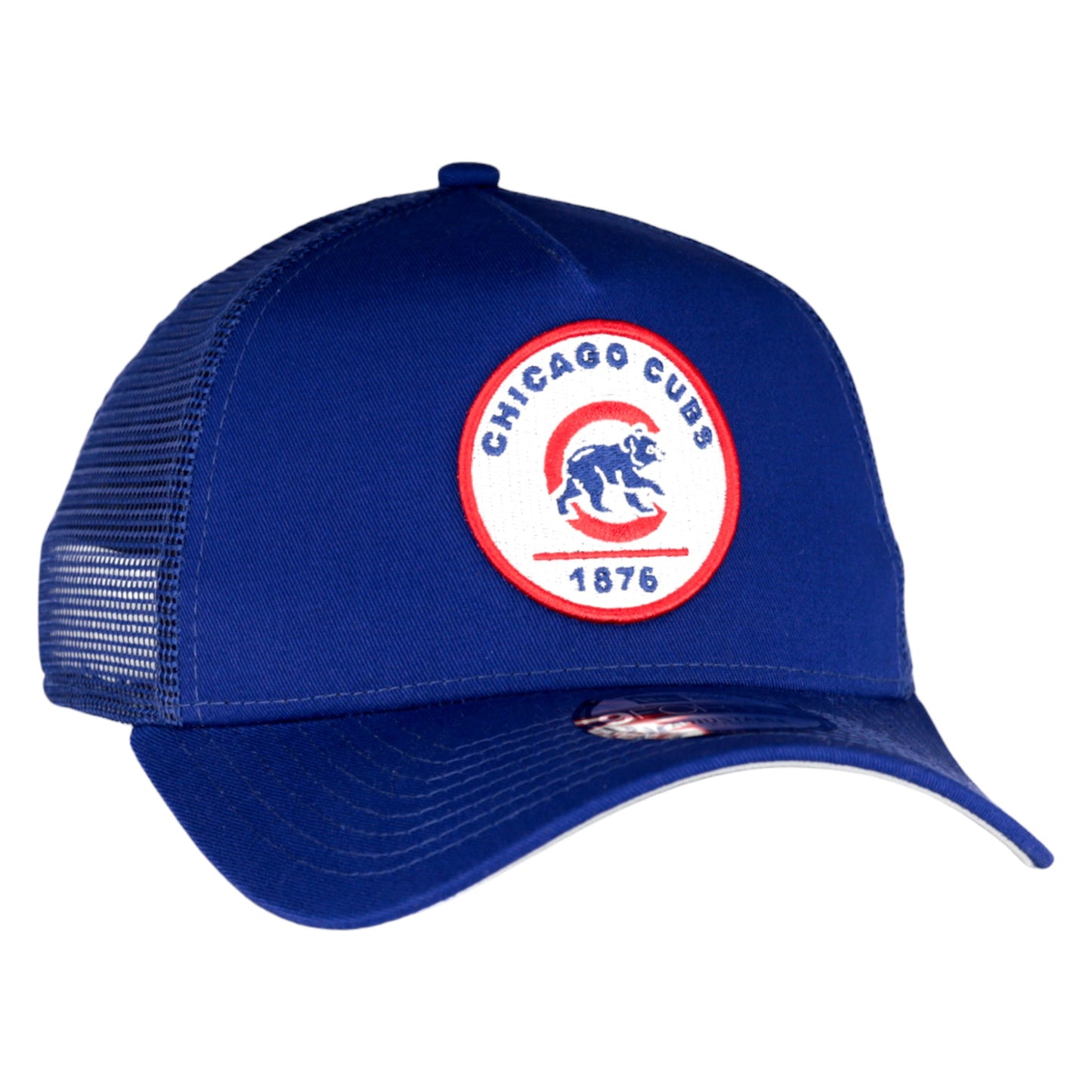 Chicago Cubs New Era 9FORTY A-Frame Royal Patch Adjustable Hat