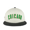 Chicago Cubs Sanded Stone/Black Satin New Era 59FIFTY Fitted Hat