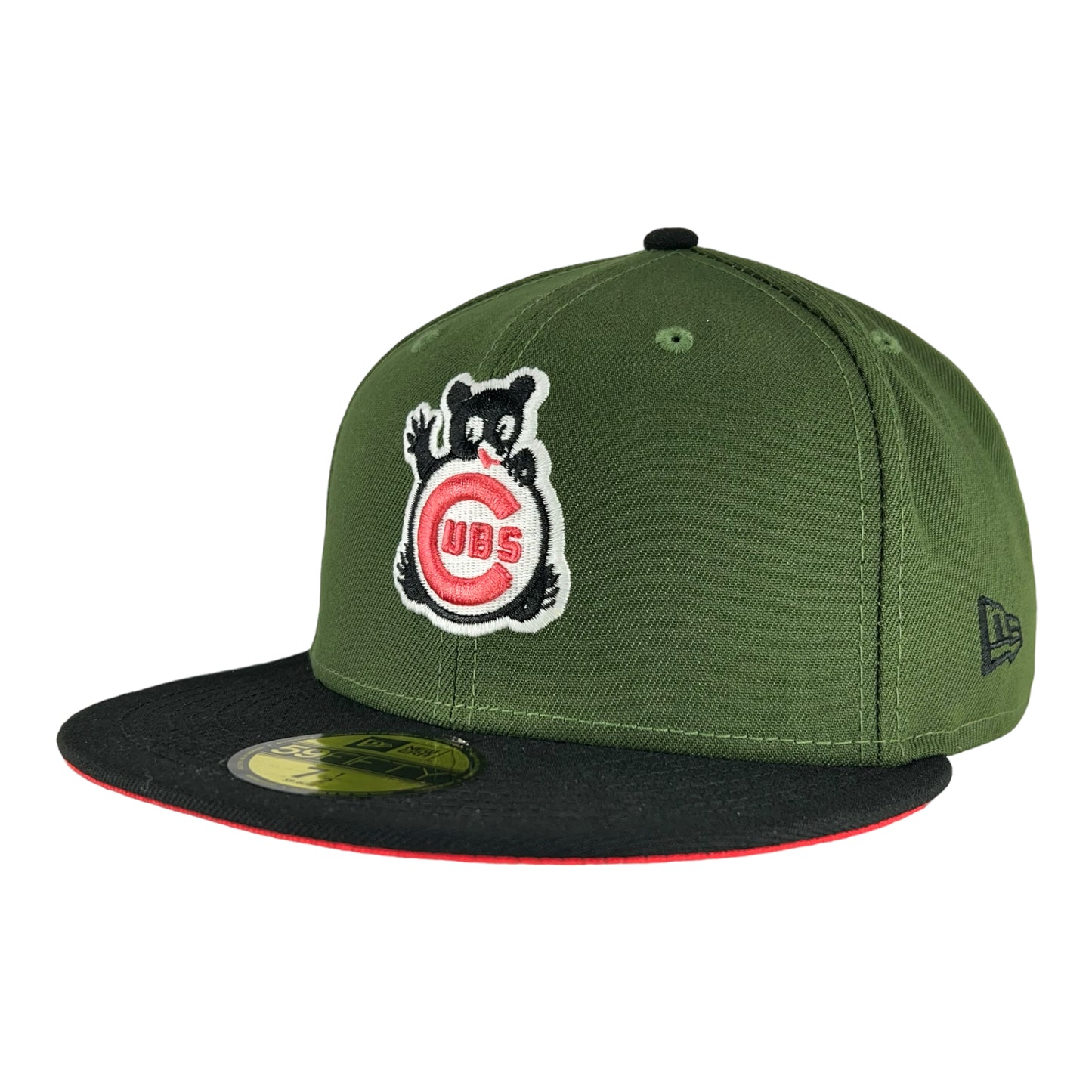 Chicago Cubs Rifle Green/Black Waving Bear 1990 ASG New Era 59FIFTY Fitted Hat