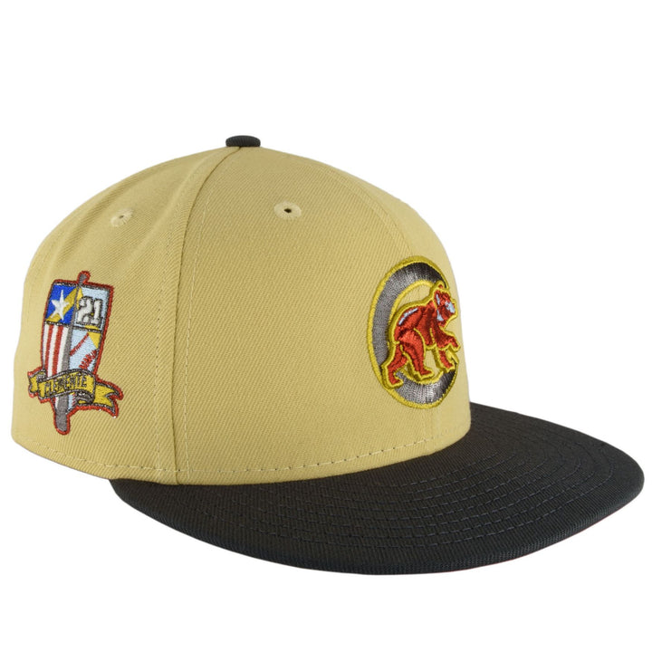 Chicago Cubs Vegas Gold/Graphite New Era 59FIFTY Fitted Hat