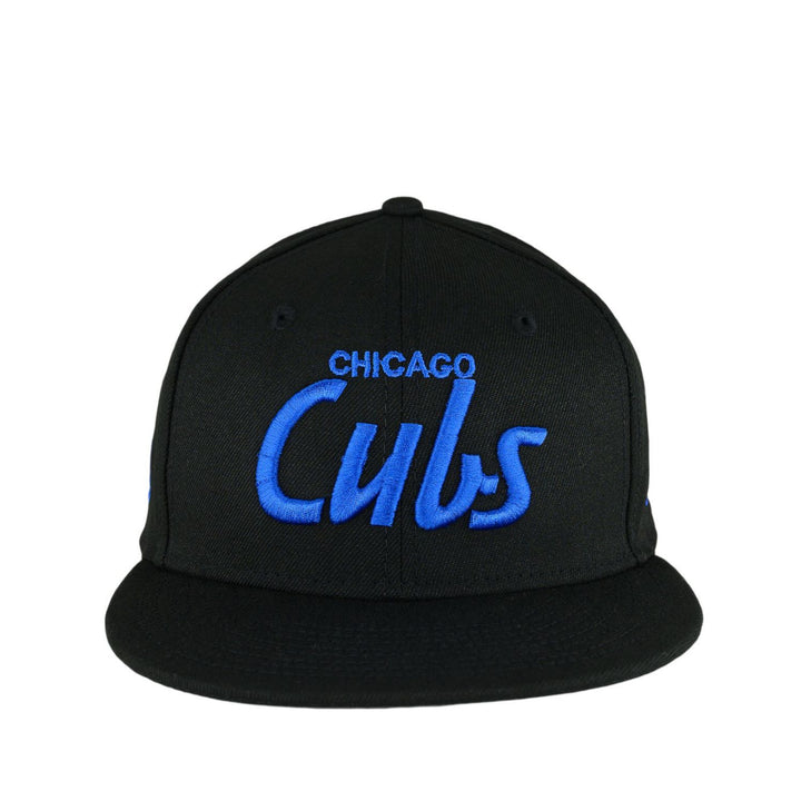 Chicago Cubs Black/Royal Script New Era 9FIFTY Snapback Hat