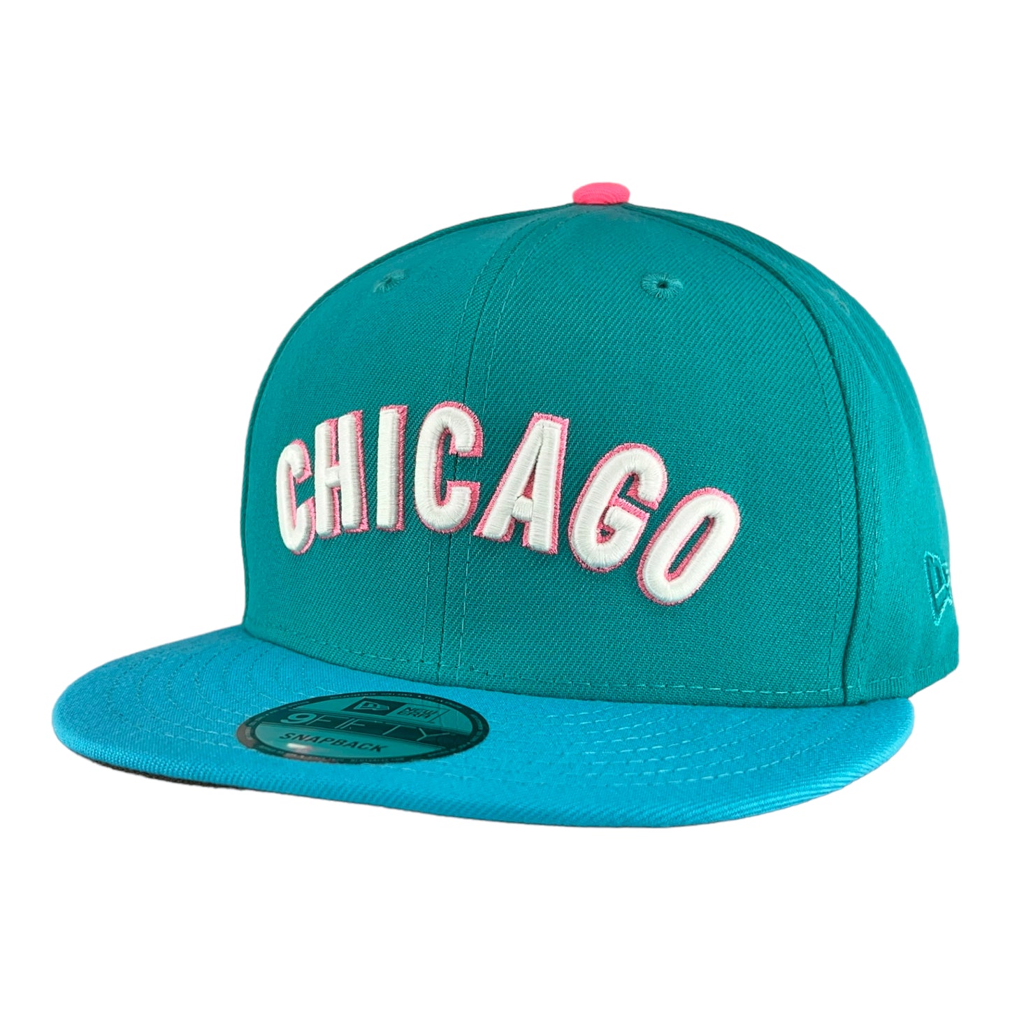 Chicago Cubs Teal/Pink New Era Low Profile 9FIFTY Snapback Hat