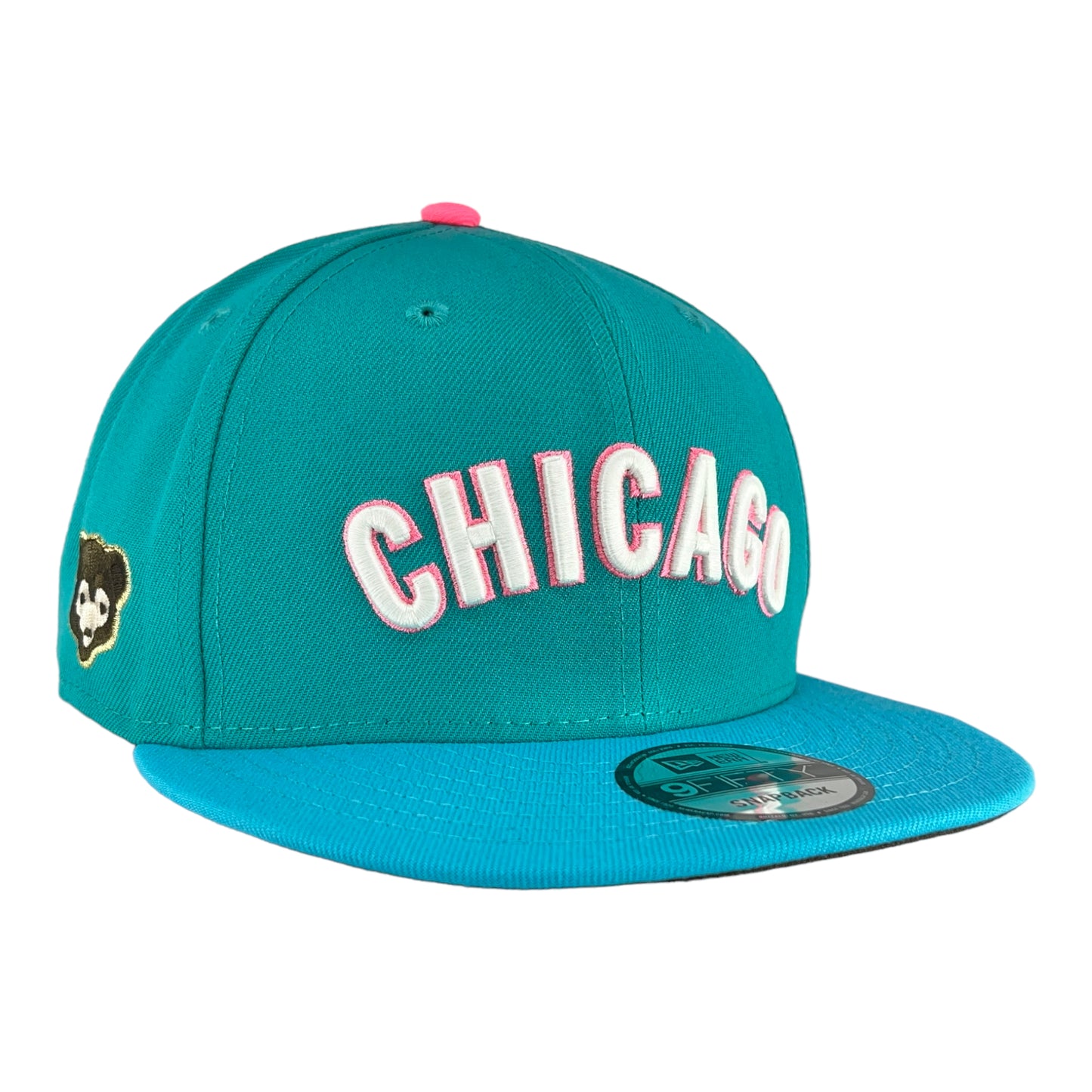 Chicago Cubs Teal/Pink New Era Low Profile 9FIFTY Snapback Hat