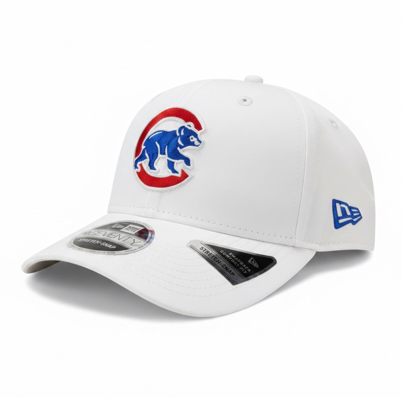 Chicago Cubs New Era 9SEVENTY White Perform Stretch Snapback Hat