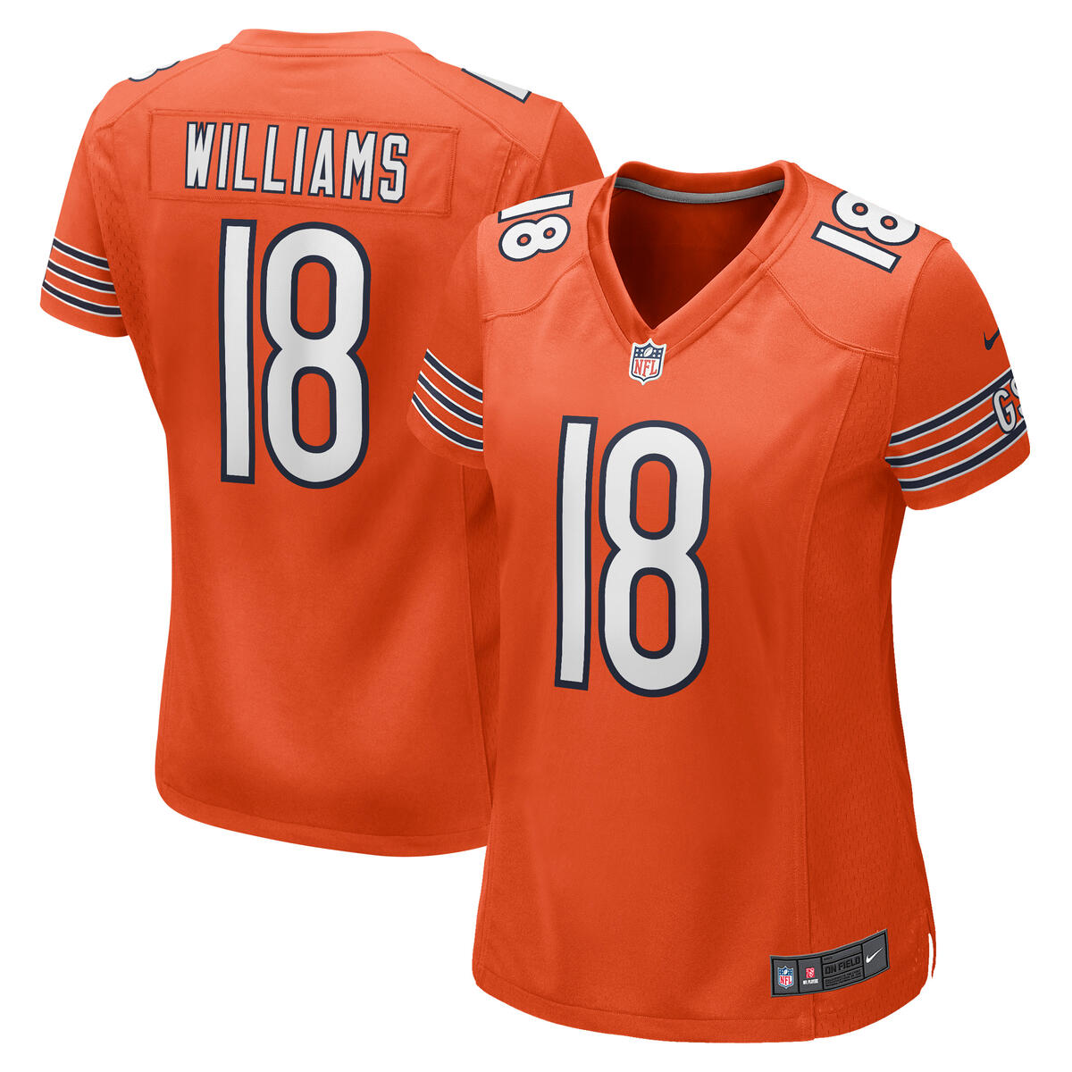 Caleb Williams Chicago Bears Nike Women's Orange Alternate Jersey