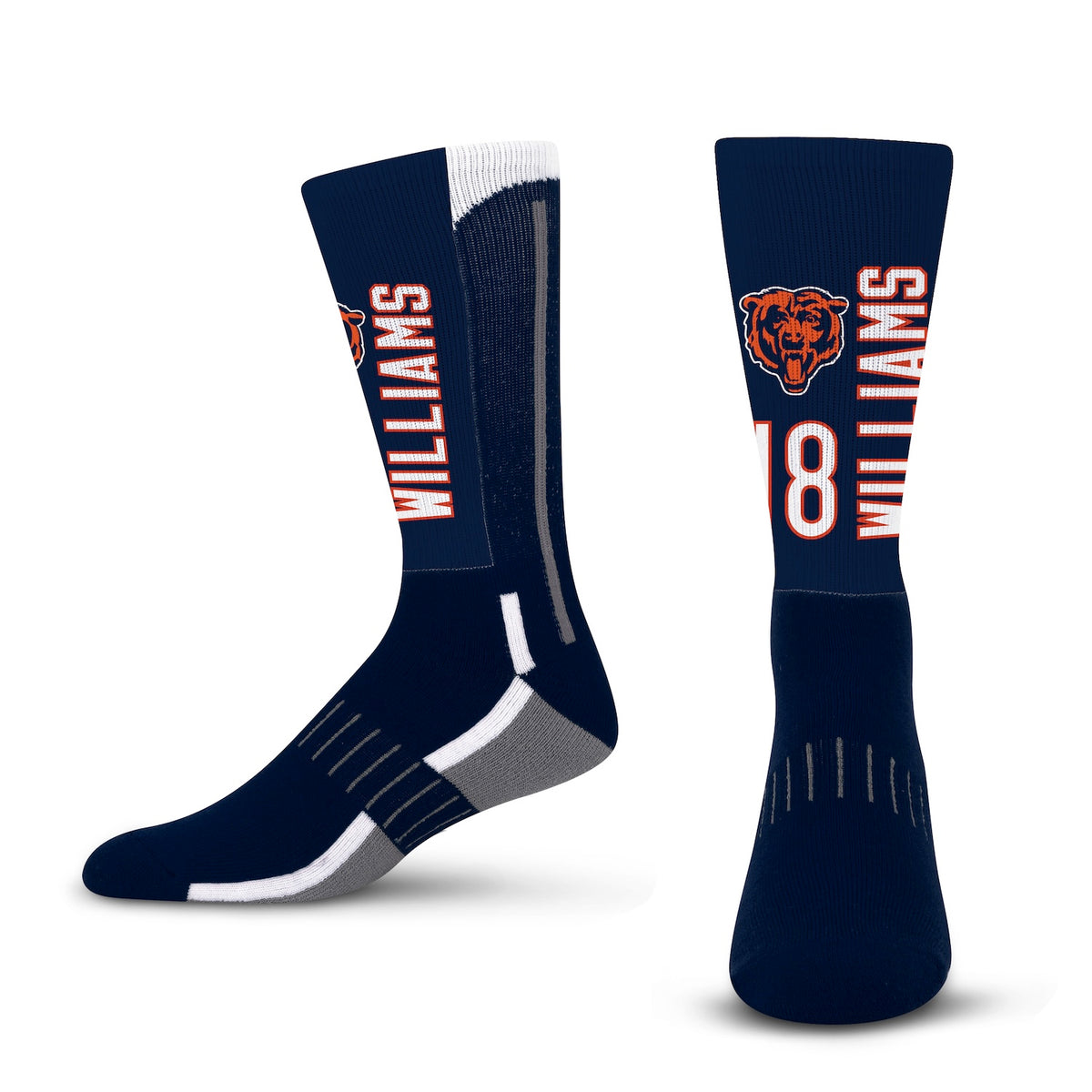 Caleb Williams #18 Chicago Bears Phenom Curve Socks