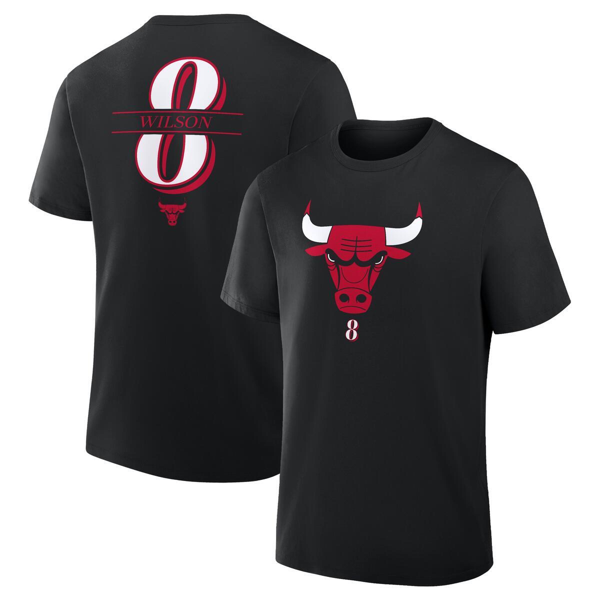 Caleb Wilson Chicago Bulls Name and Number Men's Black T-Shirt