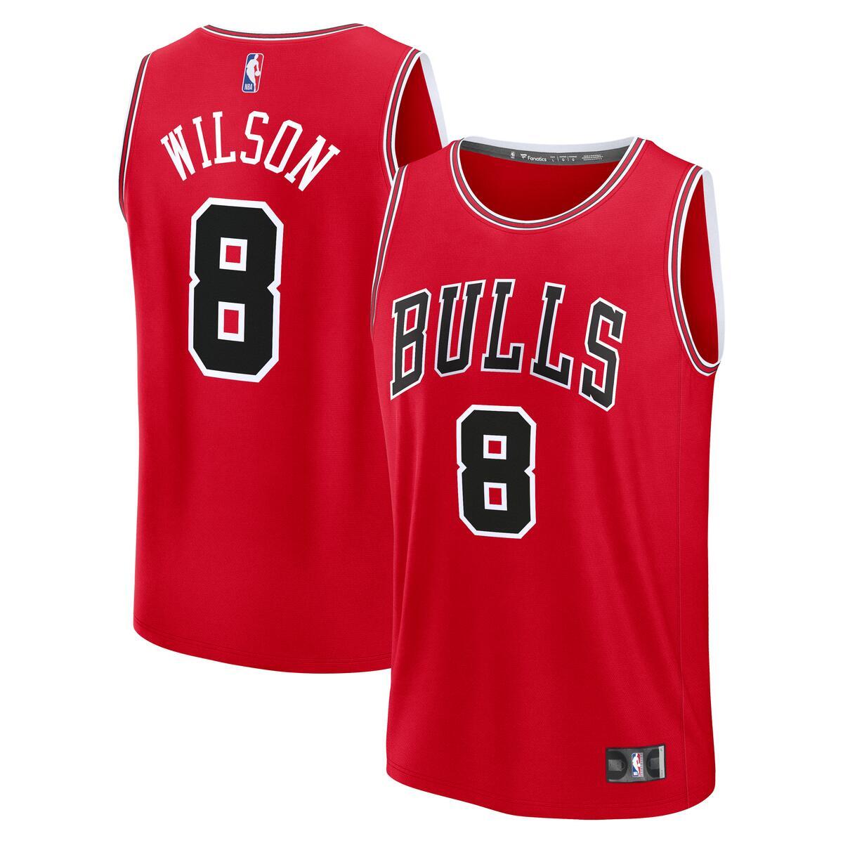 Caleb Wilson #8 Chicago Bulls Fanatics Youth Red Icon Jersey