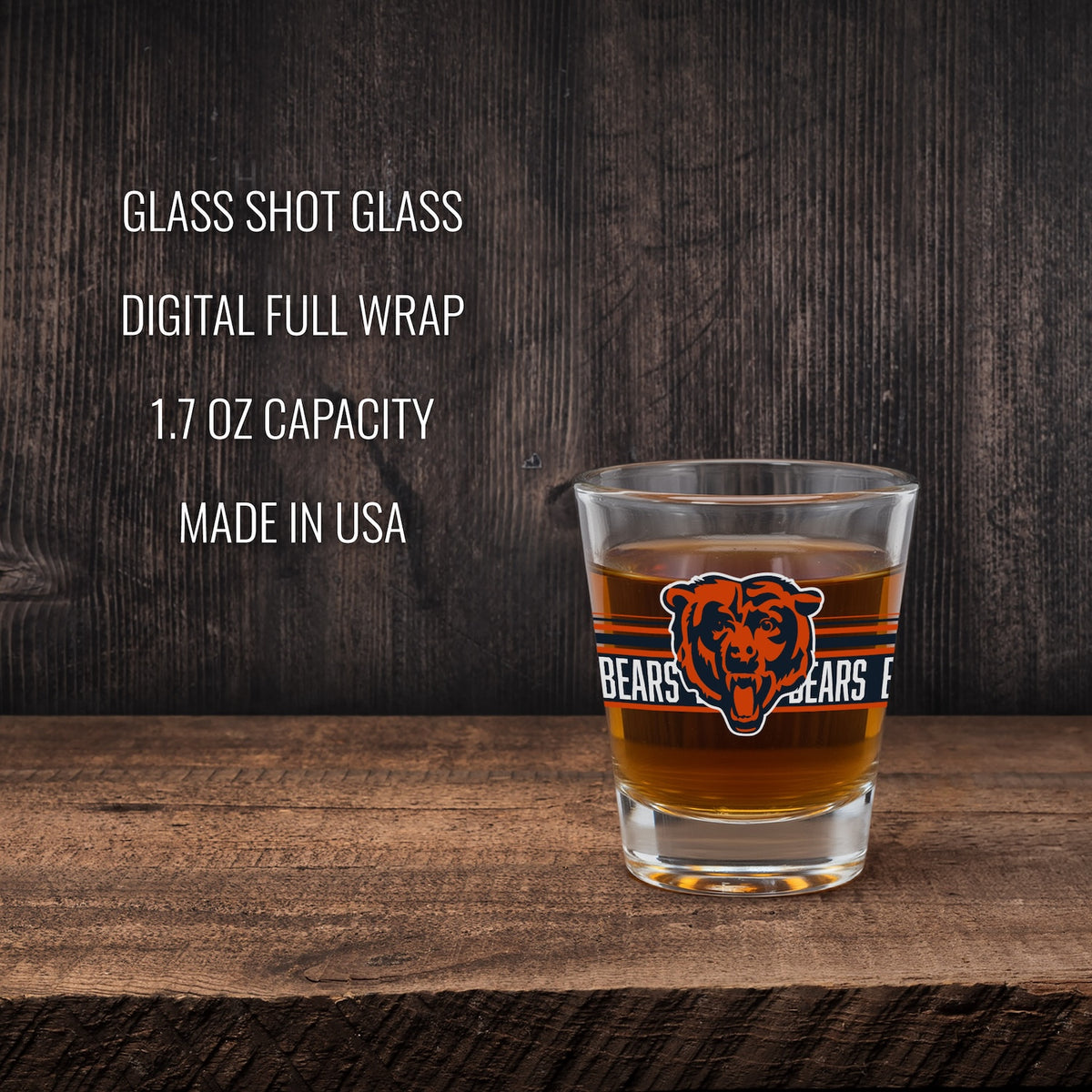 Chicago Bears 1.7 oz Rico Shot Glass