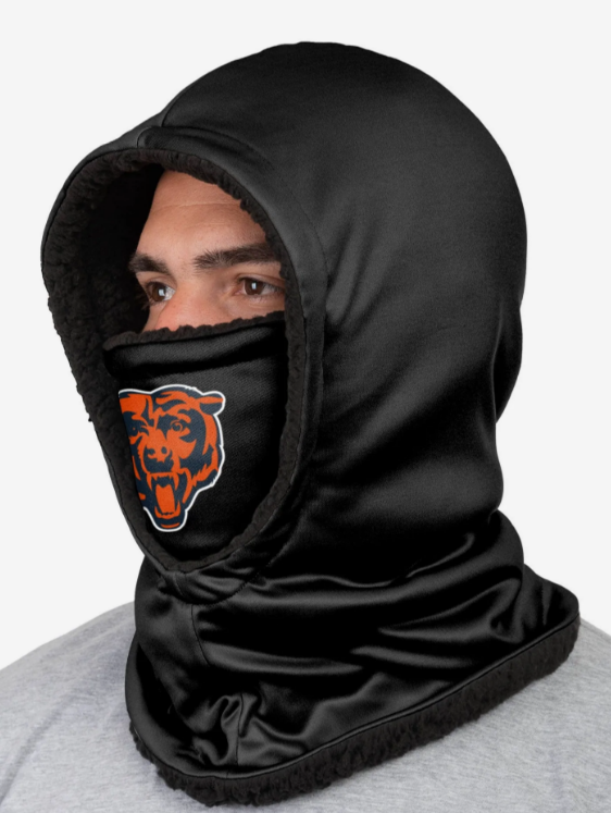 Chicago Bears Black Hooded Gaiter Scarf