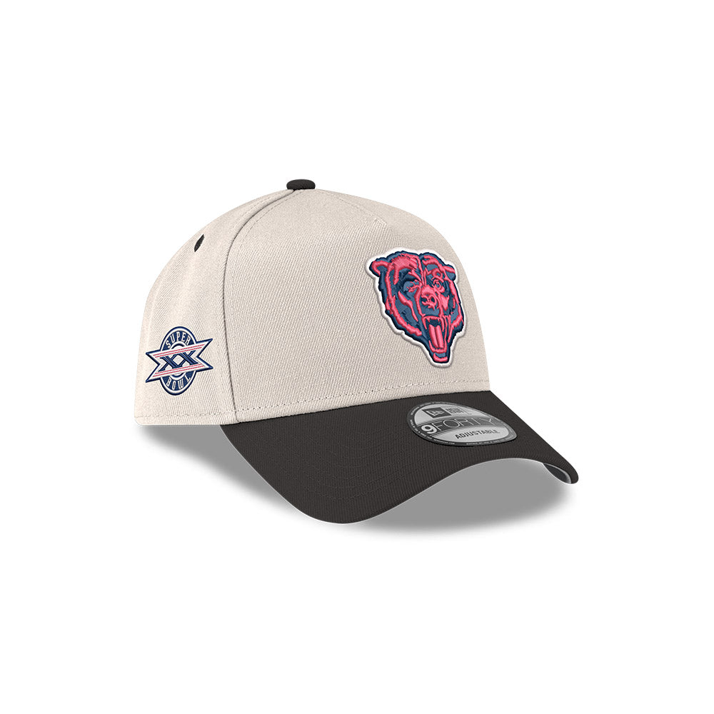 Chicago Bears Chrome/Black Super Bowl XX New Era 9FORTY A-Frame Adjustable Hat