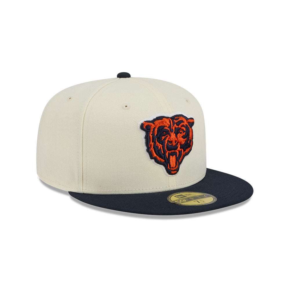 Chicago Bears Chrome/Navy Basic New Era 59FIFTY Fitted Hat