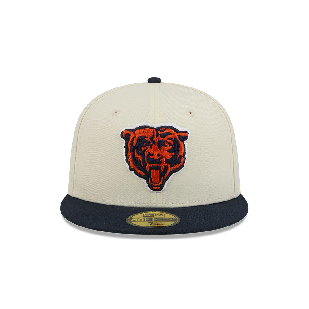 Chicago Bears Chrome/Navy Basic New Era 59FIFTY Fitted Hat