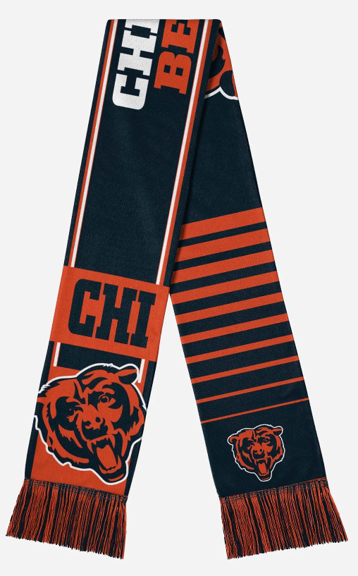 Chicago Bears Foco Double Sided Reservable Thematic Scarf